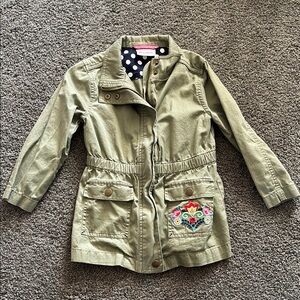 Hanna Andersson Green Utility Jacket with Drawstring Waist